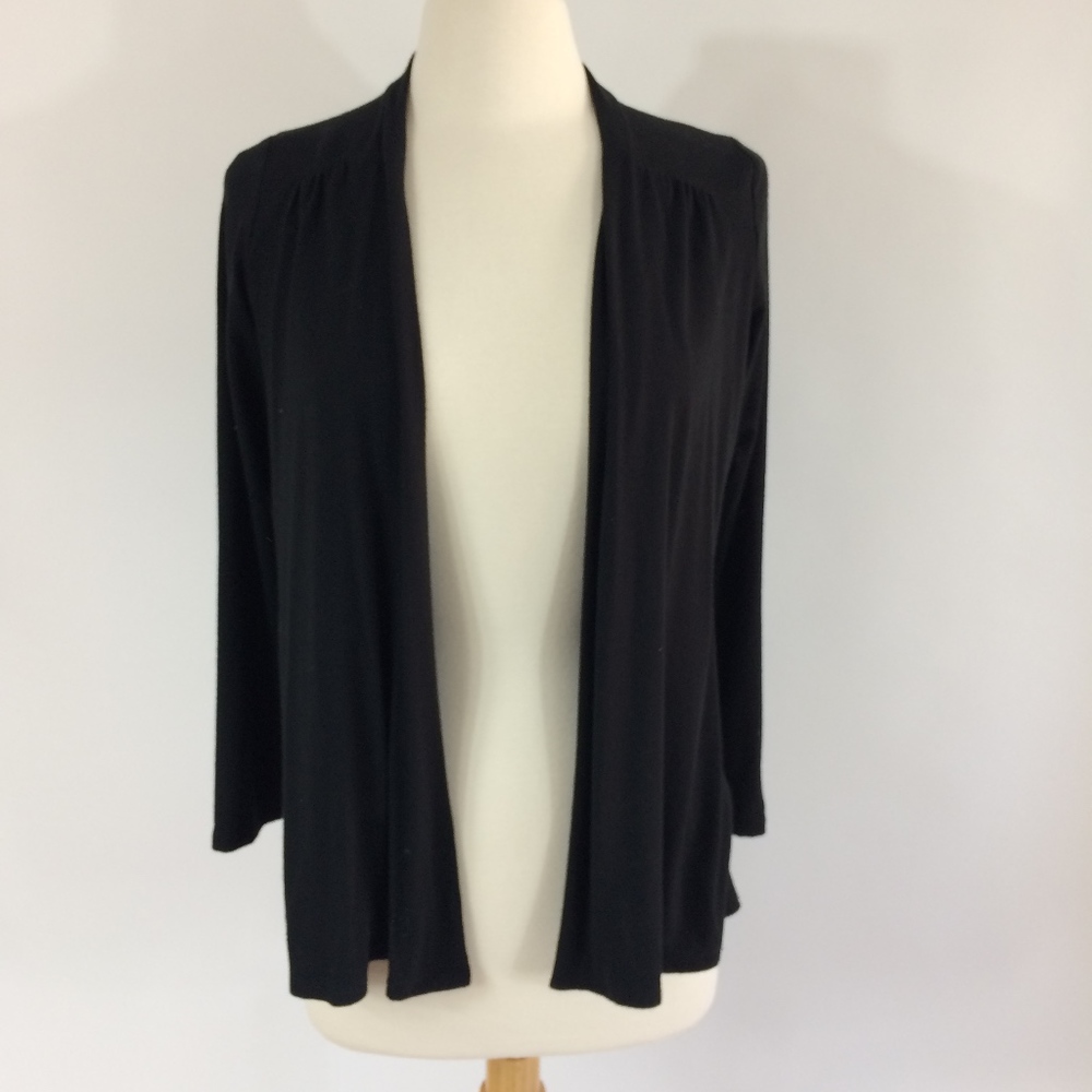 JJILL Wearever black cardigan jacket open front